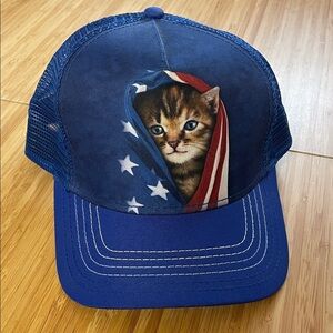 Patriotic Kitten Trucker Hat